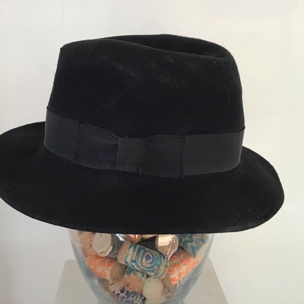 Vintage Microfelt Wool Fedora. “Edgar~Desoto”. View 3